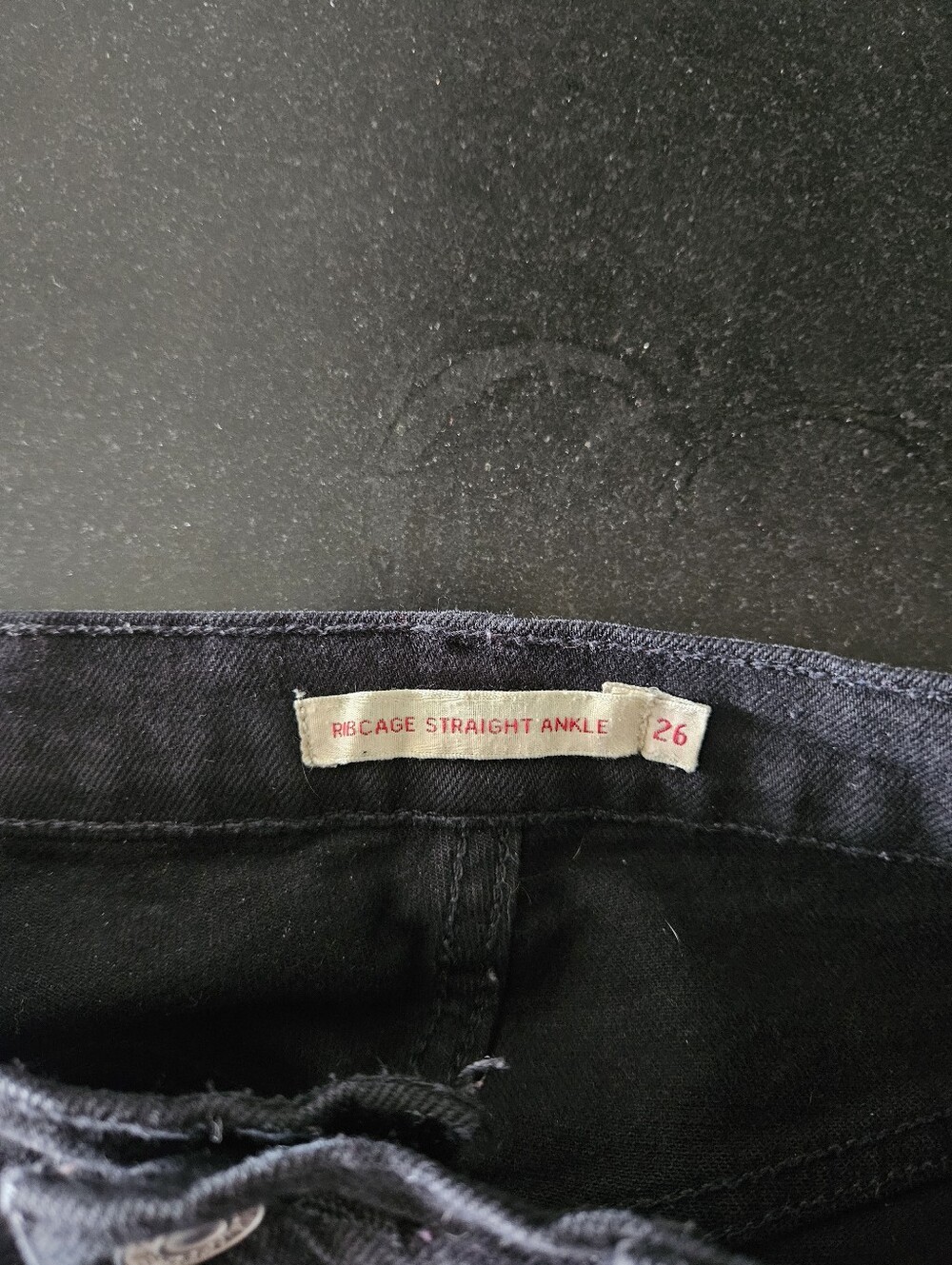 Levi's Ribcage Straight Ankle W26xL29 Black - Picture 4 of 9
